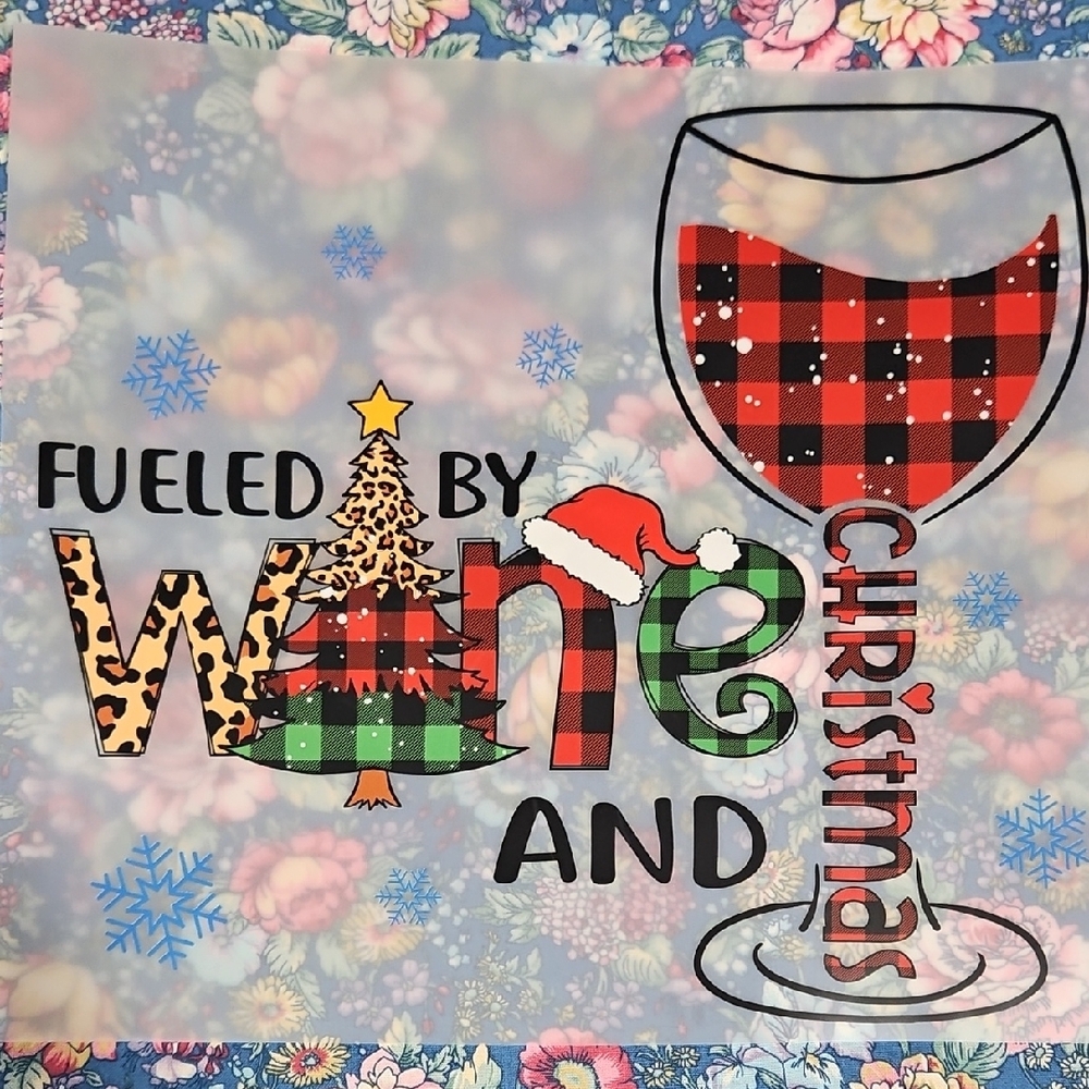 Christmas Wine Holiday DTF